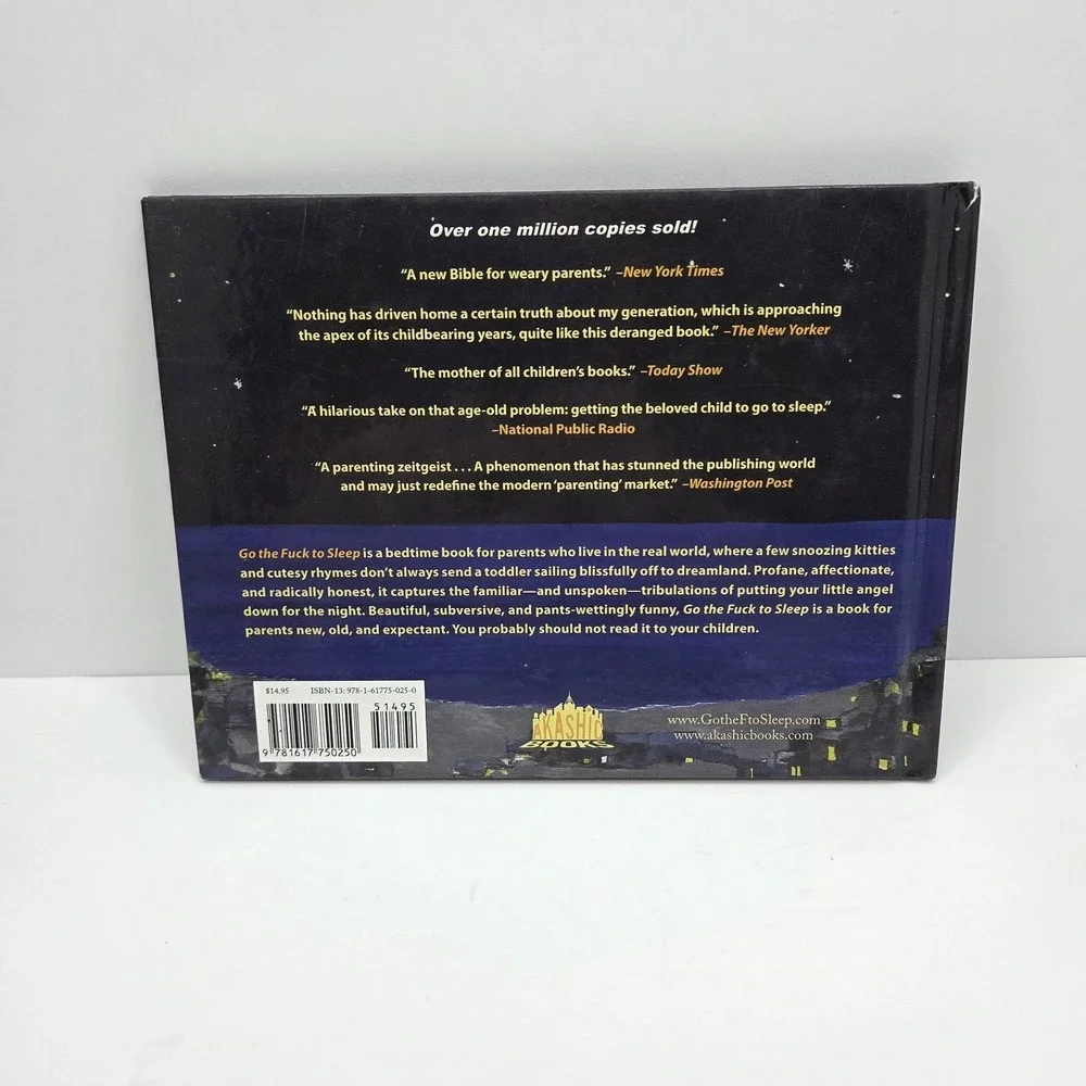 Go the F*ck to Sleep Hardcover Adam Mansbach Adult Humor Bedtime Book